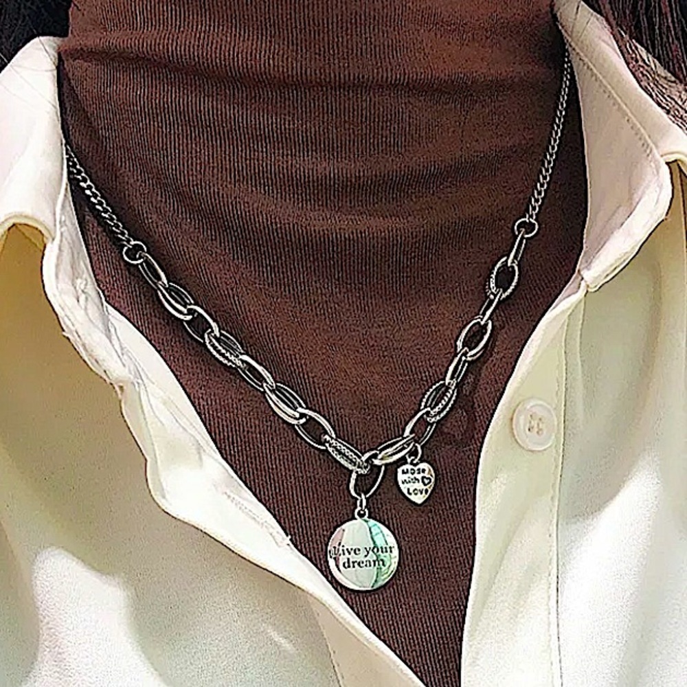 Sterling Silver Live Your Dream Minimalist Necklace